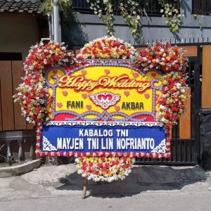 bunga papan wedding bandung